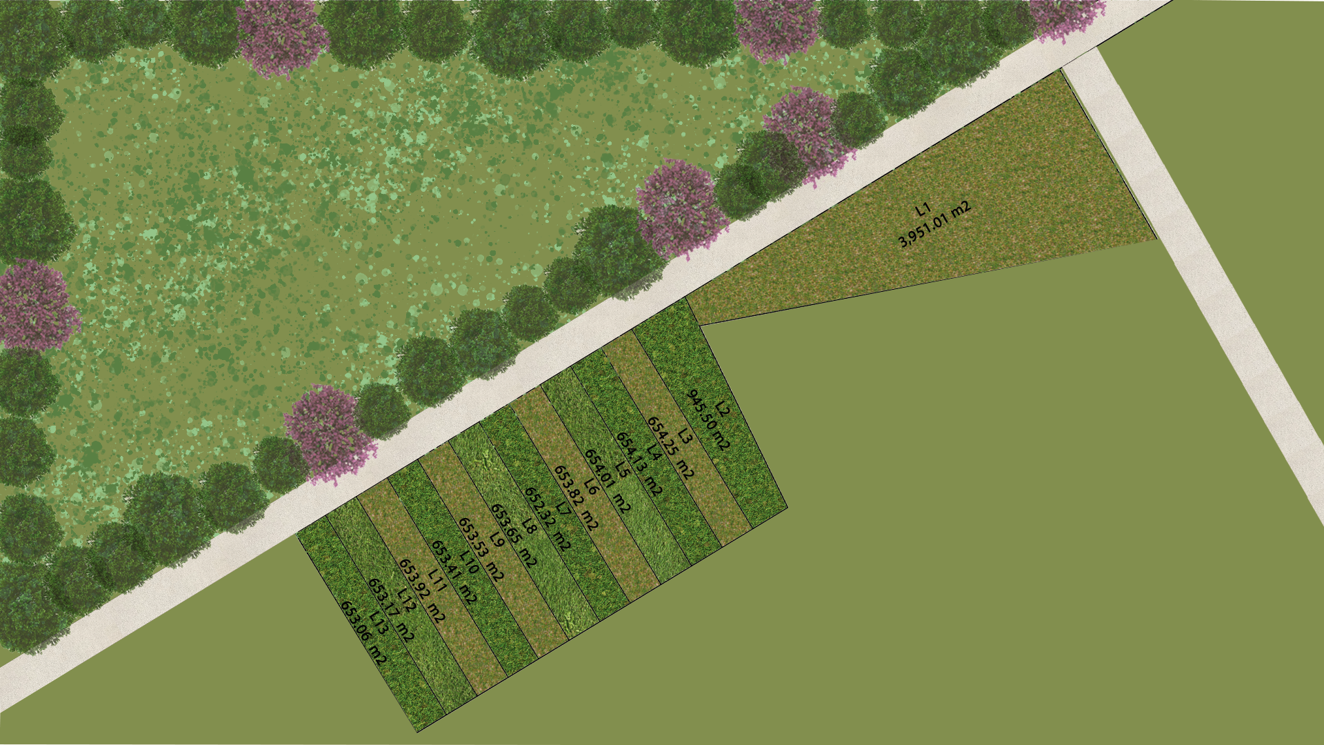 Plano de lotes Nueva Pradera Yaxkukul